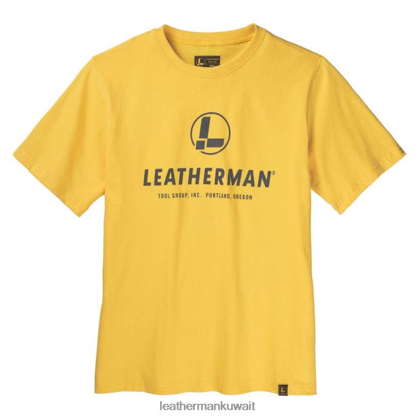 ثياب Leatherman تي شيرت بأكمام قصيرة وشعار على الصدر أصفر X2F6E105