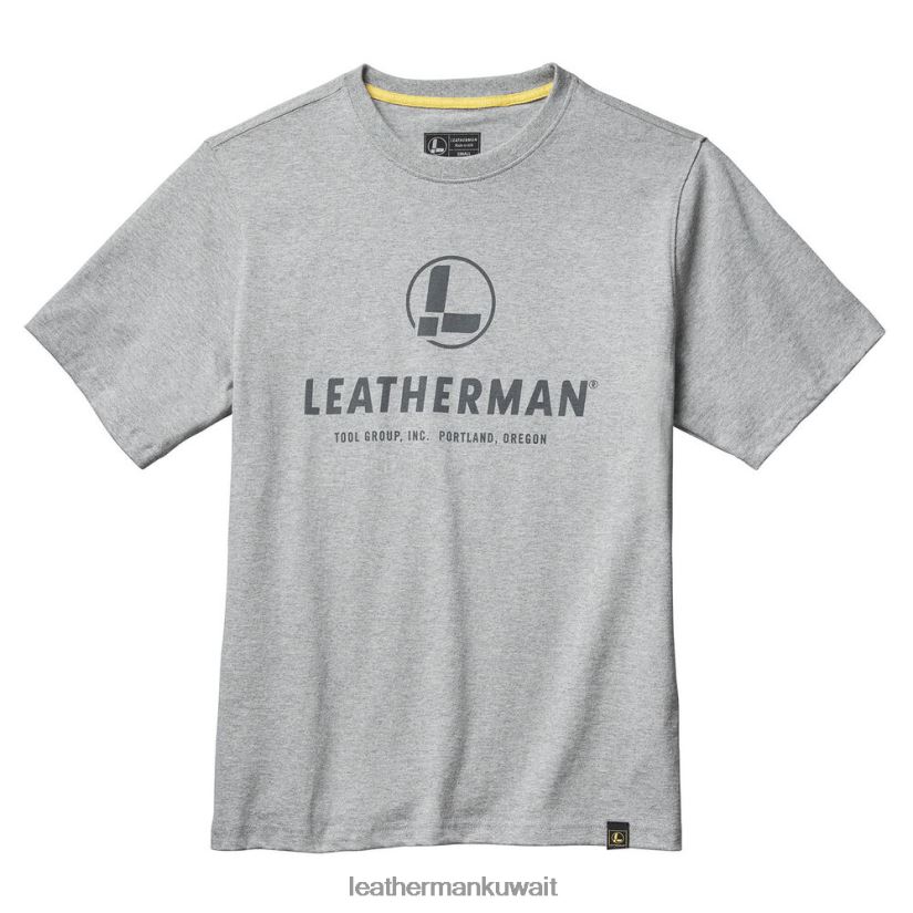 ثياب Leatherman تي شيرت بأكمام قصيرة وشعار على الصدر رمادي X2F6E107